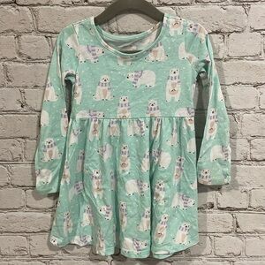 The Children's Place Mint Green Polar Bear Dress